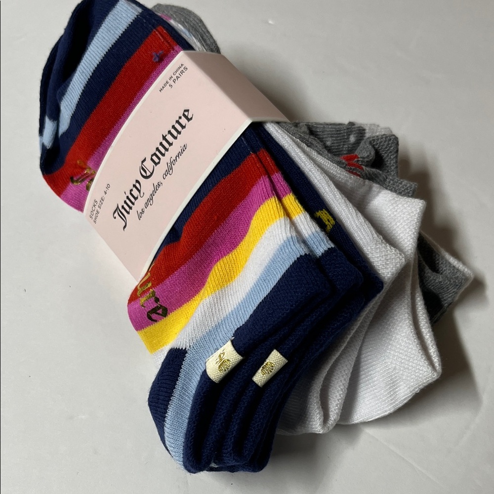 Juicy Couture Colorful Striped Socks